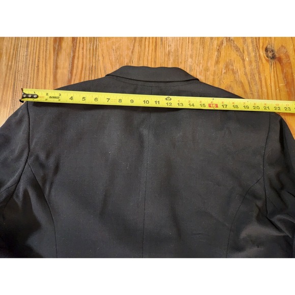 Talbots Woman Black Wool Three Button Single Breasted Blazer Pockets Size 24W - Picture 9 of 12